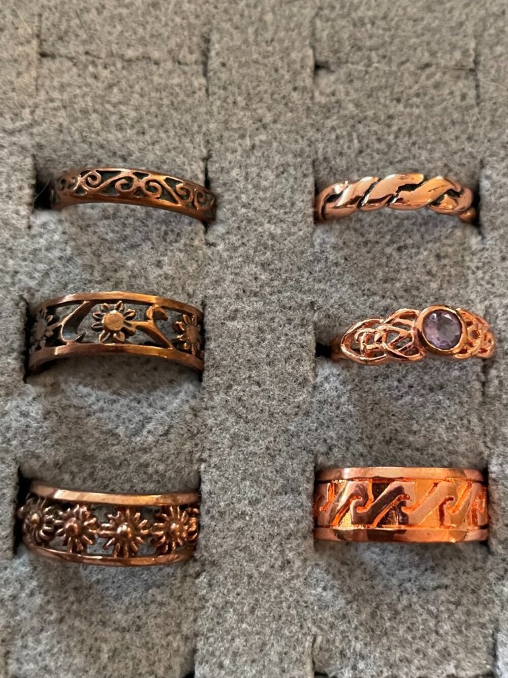 Vintage Jewelry Bundle Copper Sz 5 Rings Patina Retro Anthropologie Free People
